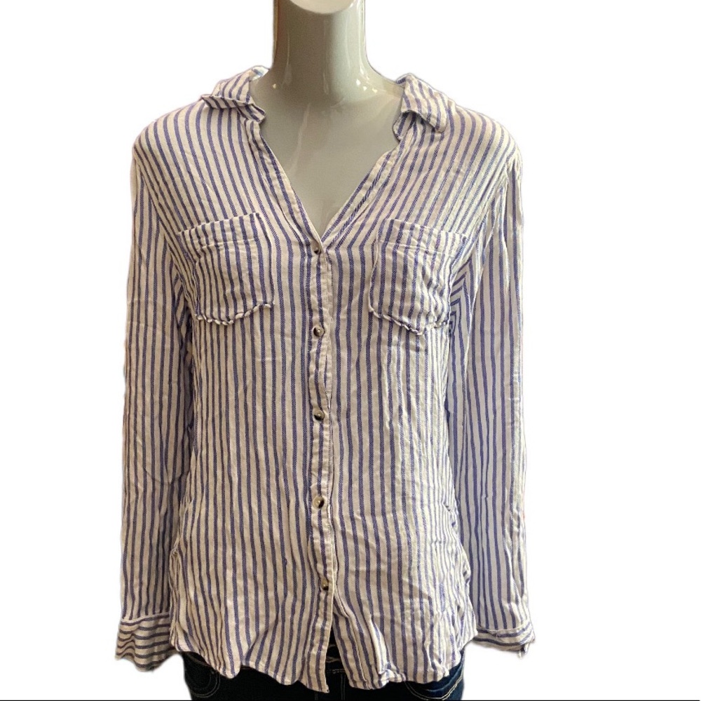 Tinsel Stripped Button Up